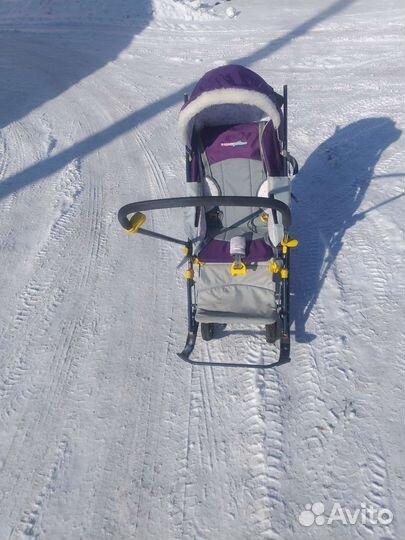 Детские зимние санки с колесами