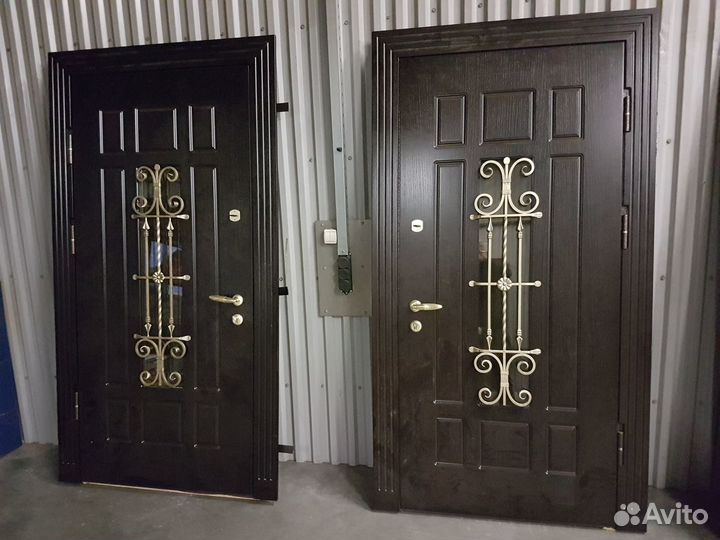 Дверь стальная с порошковым покрытием+винил кожа