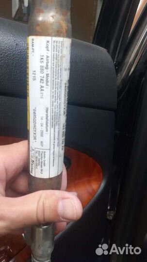 Шторка (подушка) безопасности на гольф 5 правая