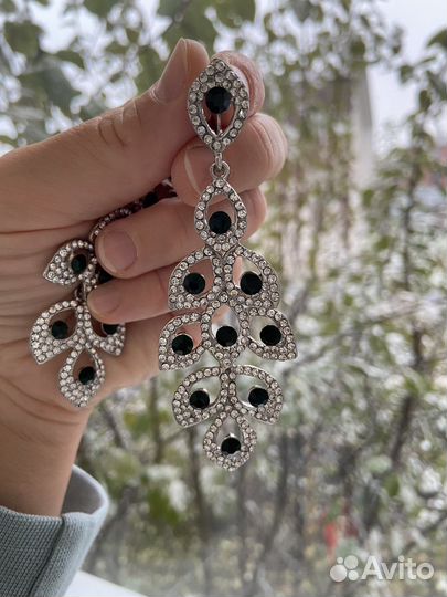 Серьги посеребренные