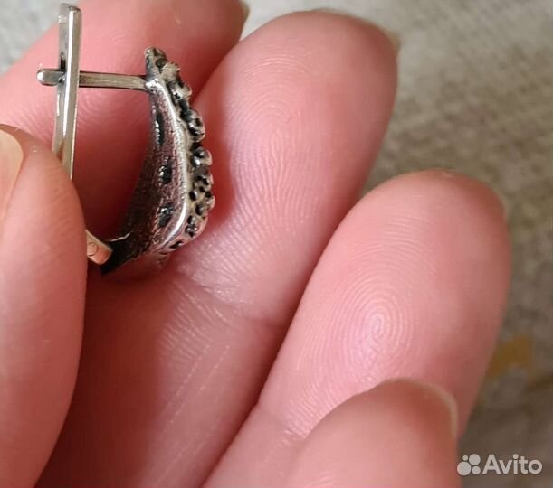 Серебряные серьги/кольцо