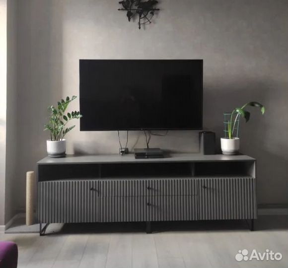 Тумба под тв серая