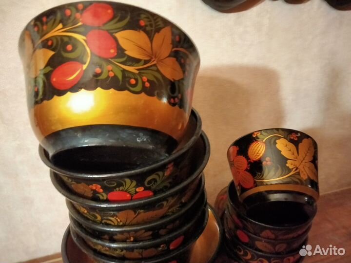 Набор посуды хохлома