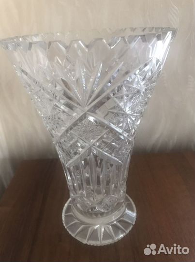 Ваза для цветов СССР хрустальная