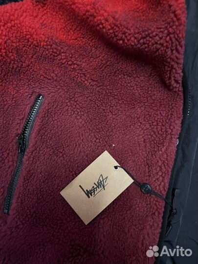 Куртка флиска Sherpa Stussy шерпа Reversible Fire