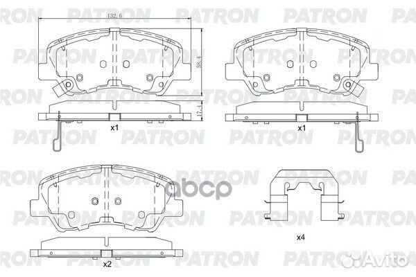 Колодки тормозные дисковые перед. hyundai KIA C