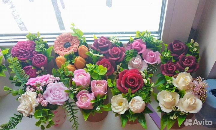 Ароматные букетики из мыла