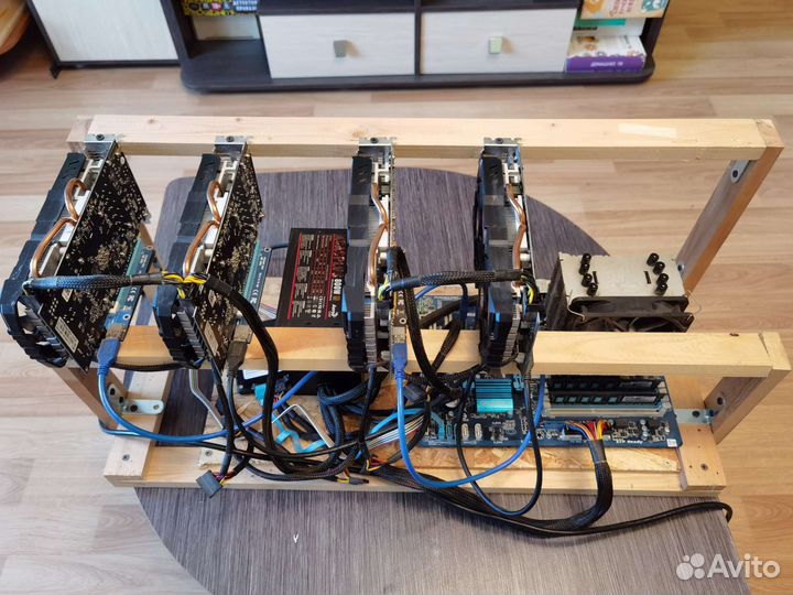 Риг на 4 RX 580 8gb