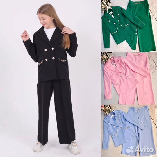 Костюмы для девочек, 10 расцветок, 140-158р