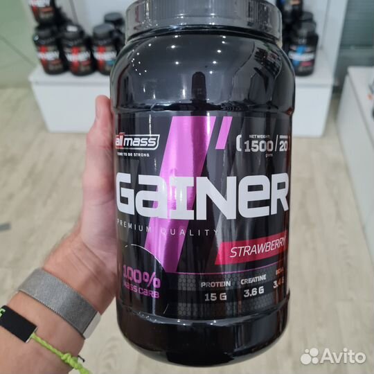 Гейнер Gainer + Креатин 3000гр бeз сaхара