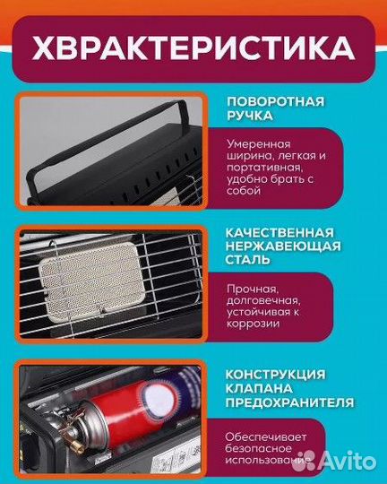 Газовый туристический обогреватель плита для палат