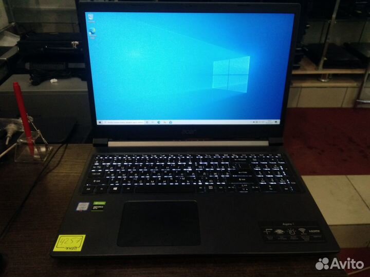 Игровой acer Aspire 7 на i7 9750H/ GTX1650 4Gb