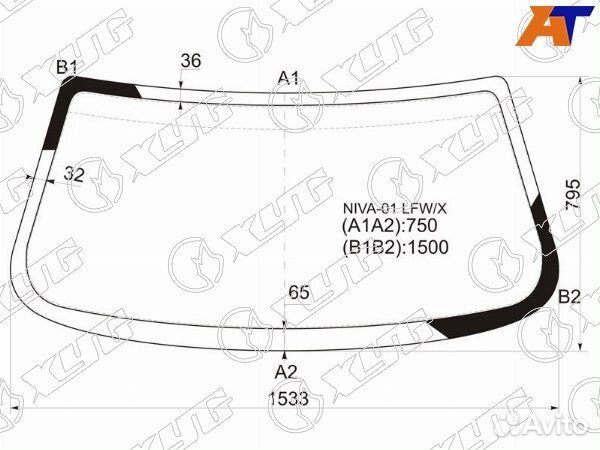 Стекло лобовое chevrolet niva