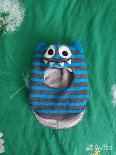 Шапка шлем для мальчика 6-9 месяцев