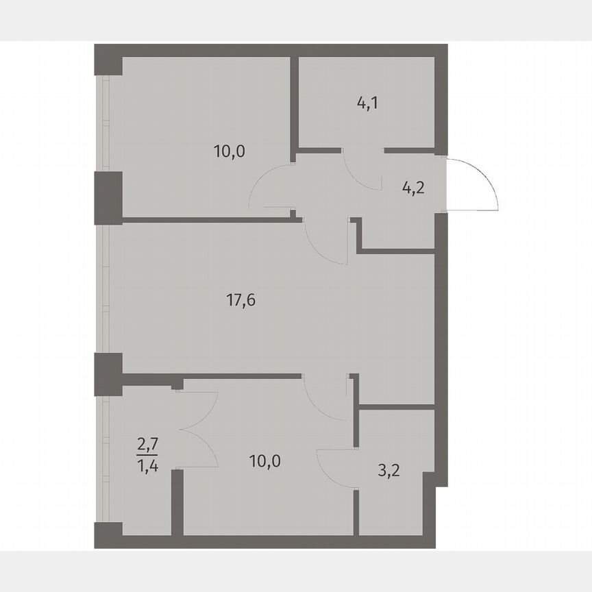 2-к. квартира, 50,5 м², 7/11 эт.