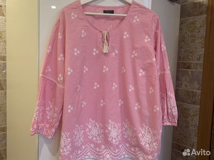 Блузка хлопок до 54р