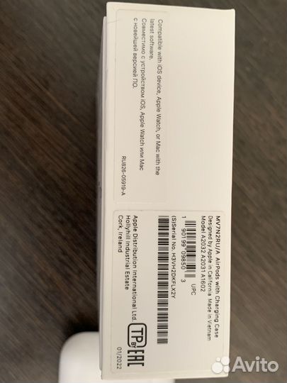 Наушники apple airpods 2