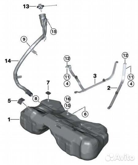 Бак топливный Bmw X3 G01 30Ix B48D G01 B48D 2021