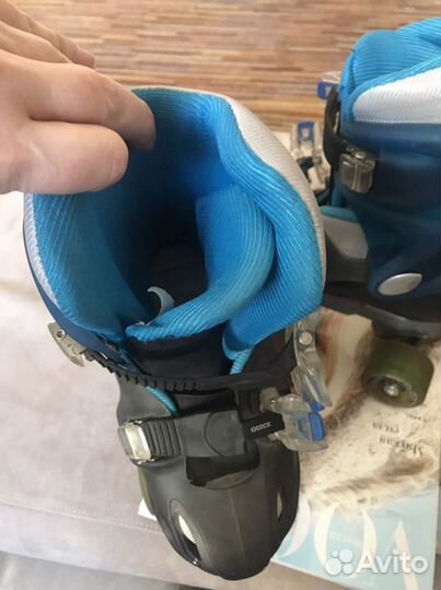 Ролики раздвижные, двухполосные размер 32-36