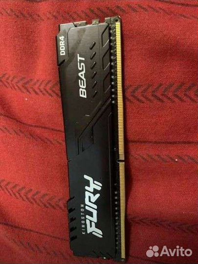 Озу Kingston fury beast black DDR4 3200 мгц