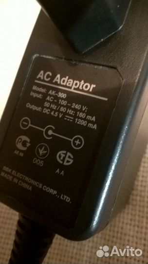 AC adapter AK 300 (4.5v.1200ma)