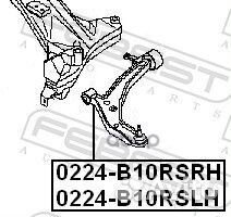 Рычаг подвески 0224-B10rslh Febest