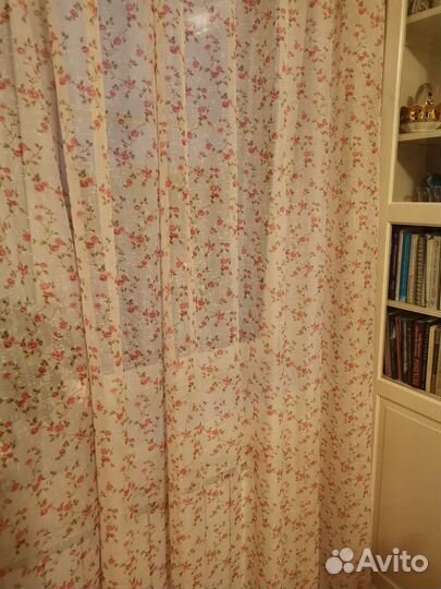 Тюль в цветочек