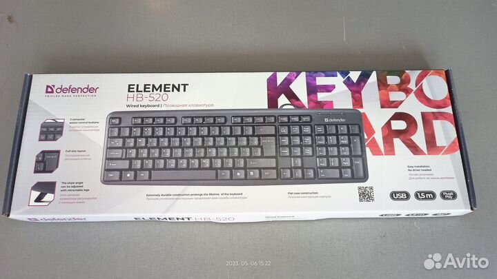 Клавиатура Defender Element HB-520 (черная, USB)