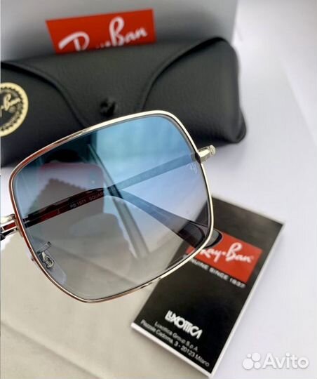 Очки ray ban square голубые