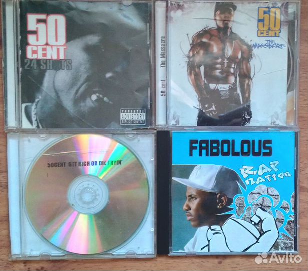 15 аудио CD хип-хоп 2000-х (2pac, 50 cent, Snoop)