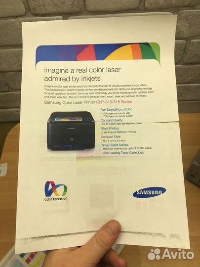Цветной лазерный принтер Samsung CLP-310. Гарантия