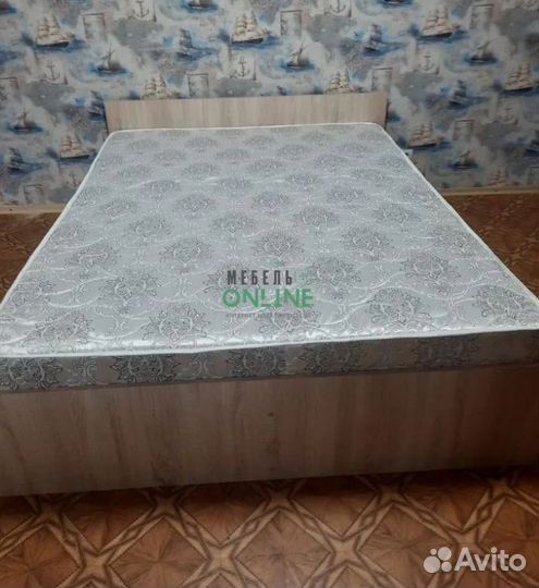 Кровать двуспальная 140х200 с матрасом