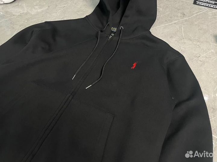 Polo ralph lauren зип худи черное