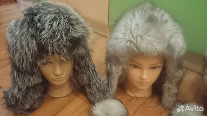 Шапки воротник чернобурка песец