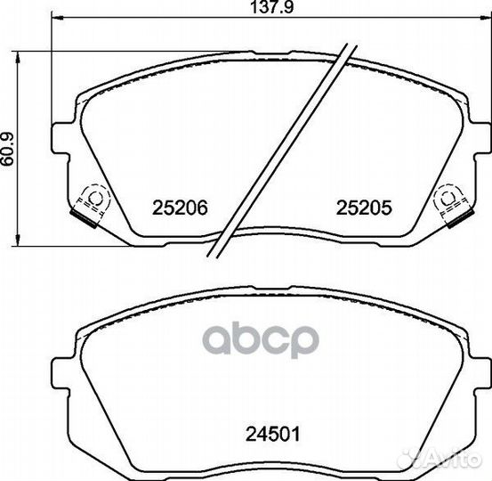 Колодки тормозные дисковые перед KIA sporta