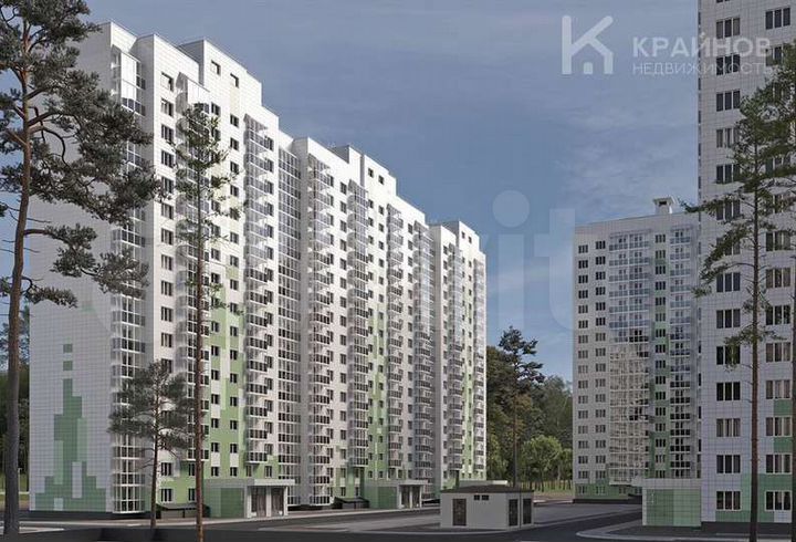 2-к. квартира, 52,4 м², 2/17 эт.
