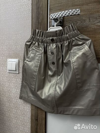Юбка детская кожа