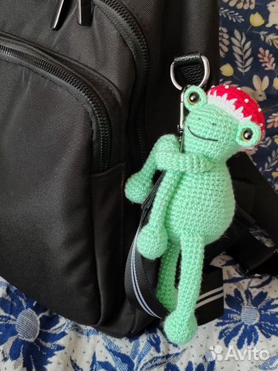 Игрушка Жаба-Завяжаба на сумку
