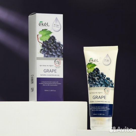 Пилинг-скатка ekel с экстрактом винограда