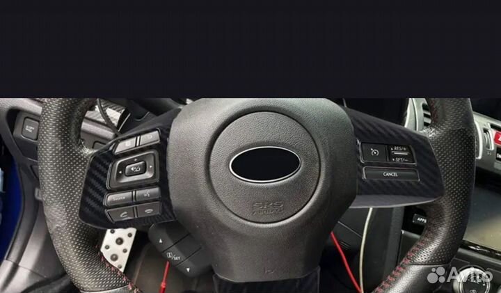 Продам накладки на руль Subaru WRX под карбон