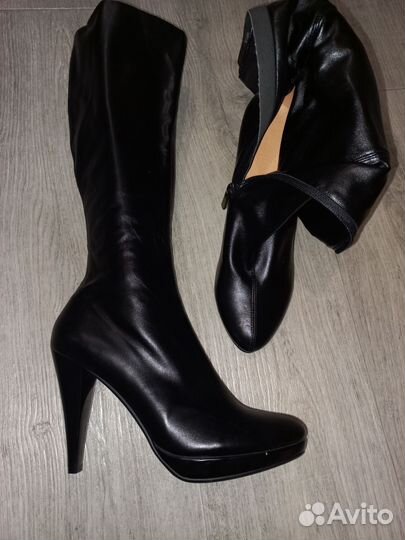 Сапоги женские натуральная кожа 39размер