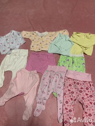 Детские вещи пакетом для девочек с 0 мес