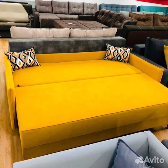 Диван на высоких ножках поямой раскладной новый