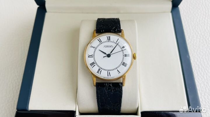 Мужские позолоченные часы ракета Винтаж