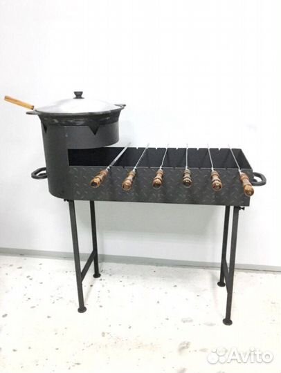 Мангал комплект + казан 10 + шампура + шумовка