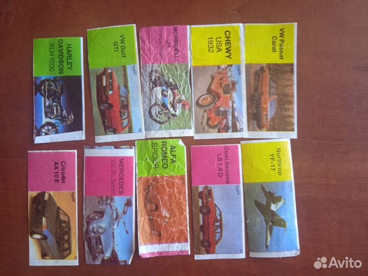 Вкладыши редкие бомбибом жвачка