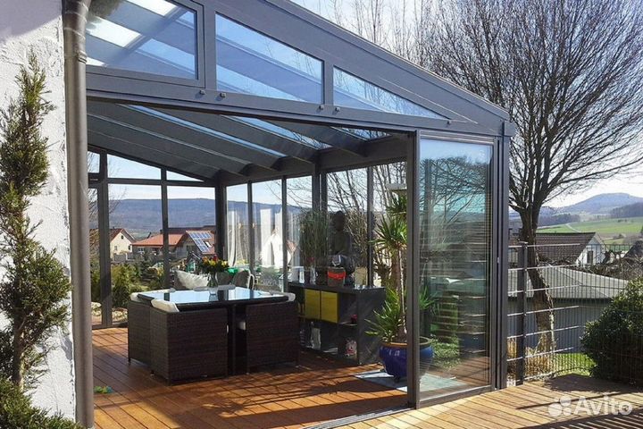 Окна / окно / раздвижное остекление веранды