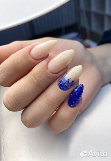 Маникюр наращивание укрепление гель-лак
