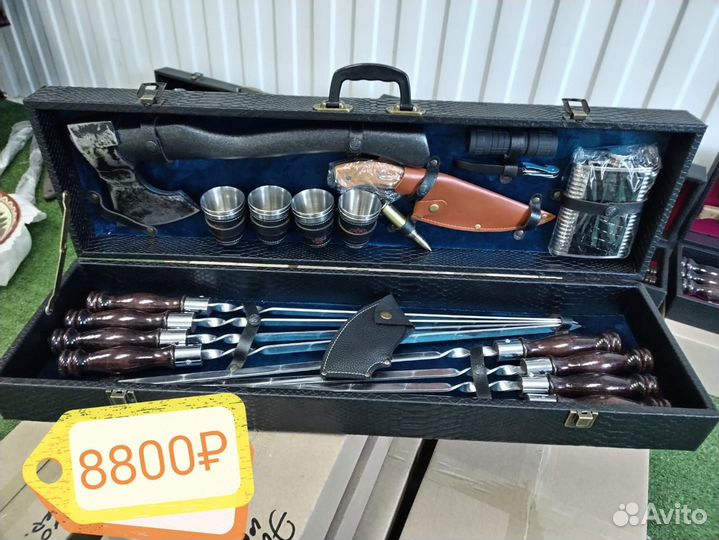 Шашлычный набор. Подарочный набор шампуров