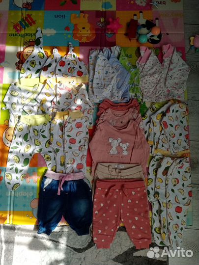 Вещи пакетом для девочки 0 до 3-х месяцев
